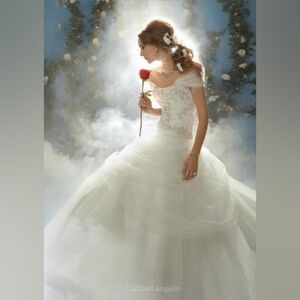 Alfred angelo disney fairytale collection wedding dress belle ballgown size 6